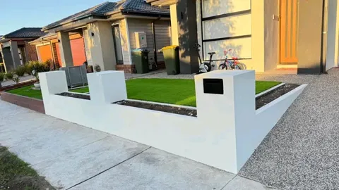 White rendered wall